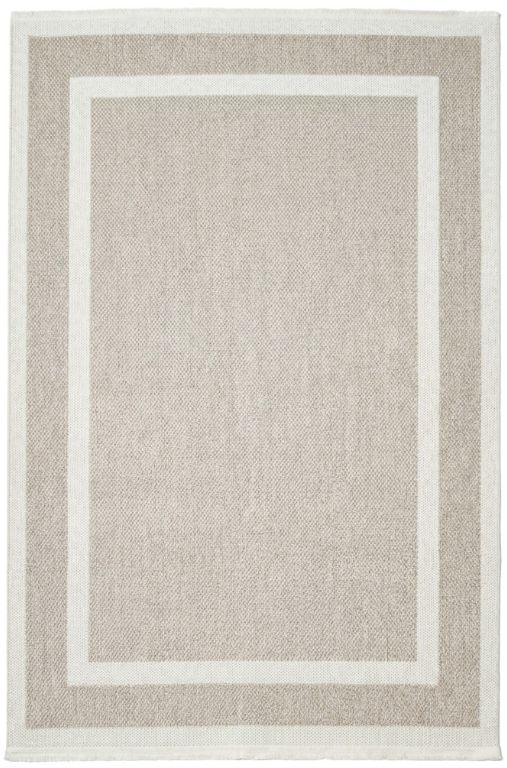 Miras bordo halı Modern Sisal Bej Çerçeveli - Görsel 1